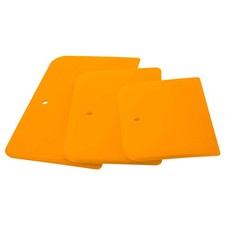 Custom Shop 4, 5, 6 Inch Plastic Body Filler Spreader Variety Pack, Yellow