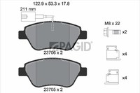 Pagid Bremsbelagsatz Scheibenbremse T2097N FüR Fiat Punto EVO Fiorino Van Qubo