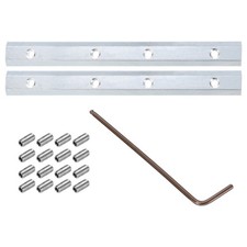 2pcs 40 Series Straight Line Connector with M6 Screw for T/V Slot, Silver Tone