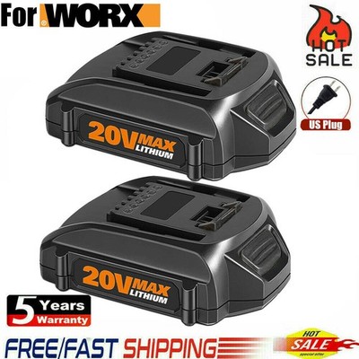 2-Pack 20Volt For WORX WA3525 20V Max Lithium Battery Power Tools WA3520 WA3575