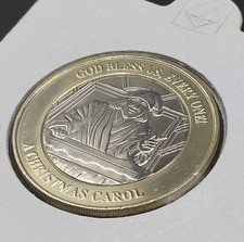 2020 - £2 Coin - Charles Dickens - A Christmas Carol BUNC in flip - Jersey (E13)
