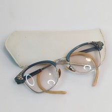 American Optical 10-12KGF VTG Eyeglasses Frames 1950s Browline Cat Eye Prop