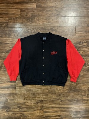 Vintage 90s Coca Cola Wek The World  Button Up Bomber Jacket Made In USA Size 3