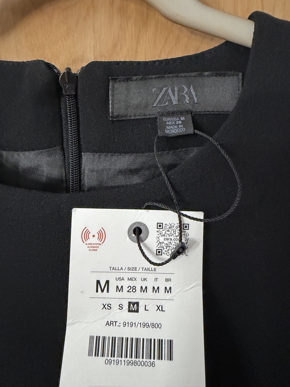 Zara Women's ZW Collection Short Mini Puff Shoulder Cocktail Dress Size M NWT thumbnail 3