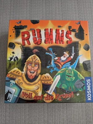 Rumms Voll auf die Krone Cube Quest Familien Brettspiel Kosmos mit Anleitung 