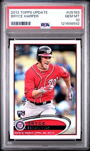BRYCE HARPER 2012 TOPPS UPDATE ROOKIE #US183 📈 PSA 10 💎 GEM MINT 🔥