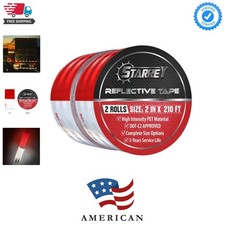 Reflective Tape Outdoor Red White 2 in X 210 FT Waterproof Self Adhesive DOT-...