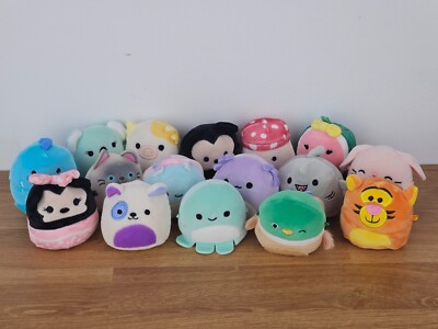 16 x Squishmallow Mystery Squad Kapseln Konvolut ohne Etikett Disney und mehr