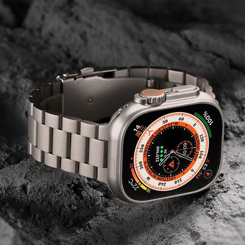 Correa de titanio para Apple Watch Ultra 2&1 duradera ligera doble hebilla de seguridad - Imagen 10 de 18