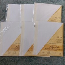QTY 6 Paper Studio Memory Album Refill 8x11 White Top Loading Scrapbook 10 Pages