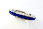 QVC Steel by Design Crystal Birthstone Eternity Band Ring Sapphire September 6 — photo 2