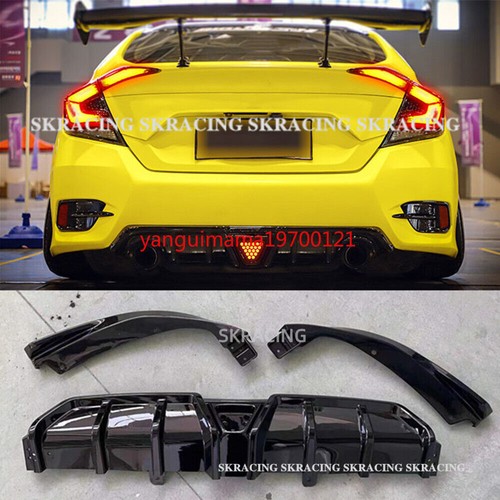Fit For 13-15 Honda Civic 4dr Sedan Black L.E.D Tail Lights 4 PCS - Foto 6
