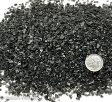 Crushed Black Obsidian Chips, Pea-Sized Gravel 2mm-4mm, for Inlay and Resin Art