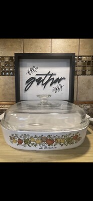 CORNING WARE Spice of Life Le Romarin A 10 B with Lid 10 x 10 x 2 Casserole Dish