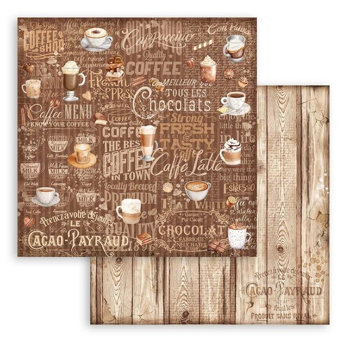 FONDOS DE CAFÉ Y CHOCOLATE Stamperia - Papel de doble cara de 8x8 pulgadas 10 hojas - Imagen 5 de 14
