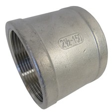 New 2-   FNPT Straight Coupling 304 Stainless Steel Class 150