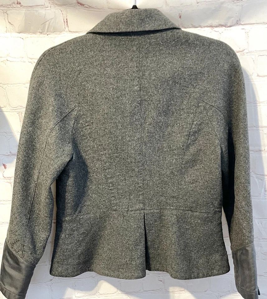 Blazer Mujer Lana Talla 10 Ecuestre Victorias Secret Terciopelo Botones Gris Negro Foto 2 de 4