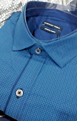 NWT Zachary Prell men's Size XL Long sleeve button down shirt,broken cube like