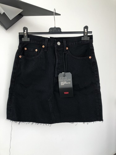 Gonna nera di jeans Vita Alta LEVI'S, Taglia 27 (40/42), Nuova con  cartellino | eBay