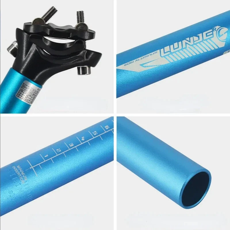 Tija de sillín ajustable para bicicleta de montaña/carretera 27,2/30,9/31,6 mm*350/400 mm tubo de asiento Foto 3 de 4