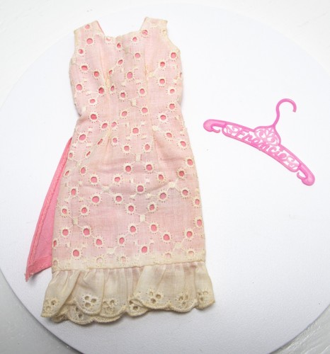 Vintage Barbie Francie Summer Frost #1276 Dress & Hanger 1967 Mattel