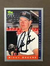 Detroit Tigers RICKY GREENE autographed 1993 Classic Best Lakeville Tigers