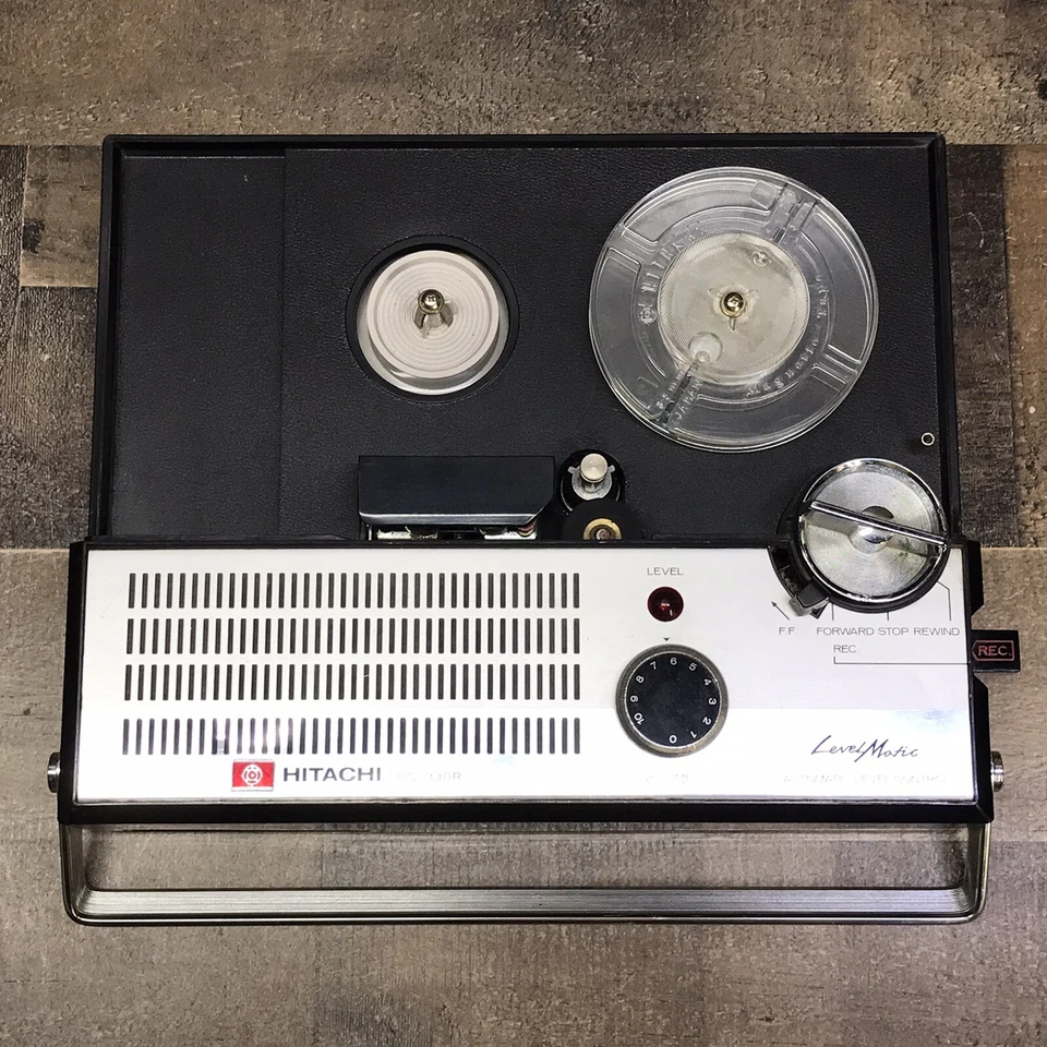 Vintage Hitachi TRQ-330R Gravador Carretel a Carretel Reprodutor de Fita Portátil *COMO ESTÁ* - Imagem 2 de 4