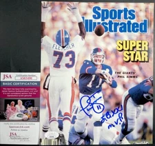 NFL New York Giants Super Bowl XXI MVP Phil Simms Signed 8x10 Photo S JSA COA