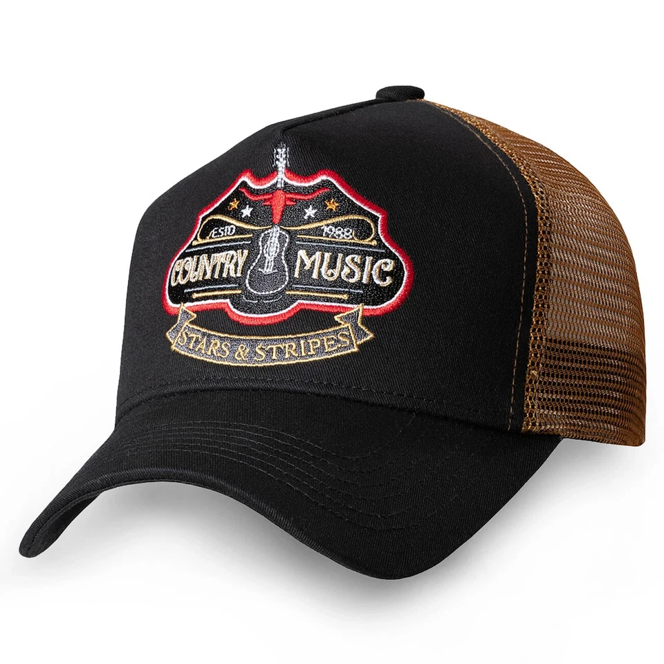 Stars & Stripes Basecap Truckercap Western Verstellbar Bestickt »Country Music« - Bild 1 von 1