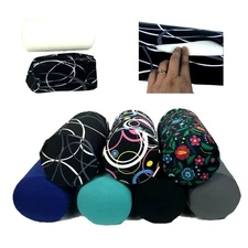 Memory Foam Roll Tube Round Pillow Home Travel Head Neck Back w Removable Cover