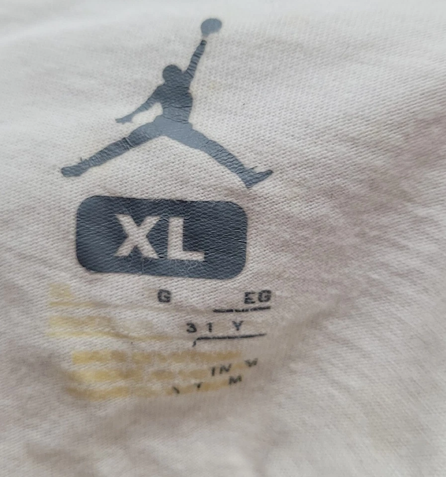 Air Jordan Shirt Youth Boys Size XL (13-15) BRAND OF FLIGHT White Short Sleeve  - Изображение 3 из 4