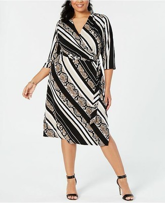 wrap midi dress plus size