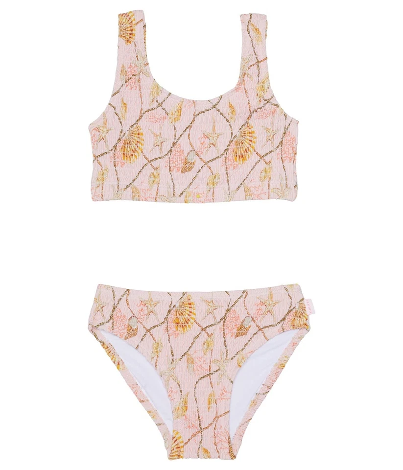 Seafolly 293106 Girl's Mini Me Shirred Bikini Set Sea Dive 10 (Big Kids) - Image 2 of 2