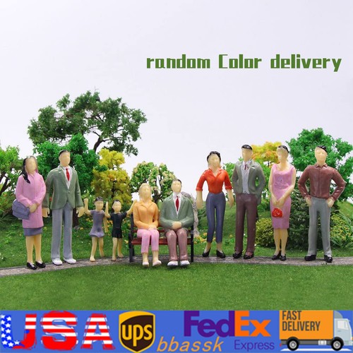 14x Model Trains 1:25 Miniature Painted Figures G Scale People Standing Seated