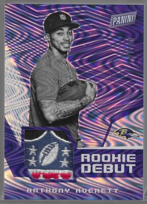 2018 Panini Day Anthony Averett Rookie Debut Shield Patch Swirlorama /10 Ravens