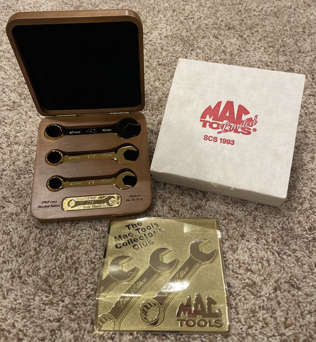 Mac Tools 1993 24k Gold Plated Short 3pc Wrench Set | eBay