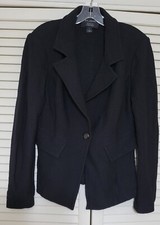 St John Black Knit Jacket Sz 8