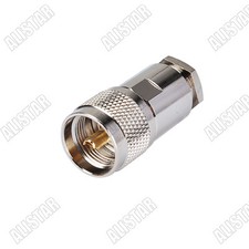 UHF male Plug clamp PL259 connector for LMR400 RG8 RG213 RG214 cable