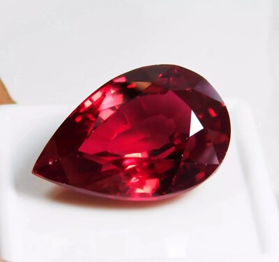 Fabulous Red Ruby Natural Pear Cut 19-21 Ct Mozambique Gemstone EGL Certified