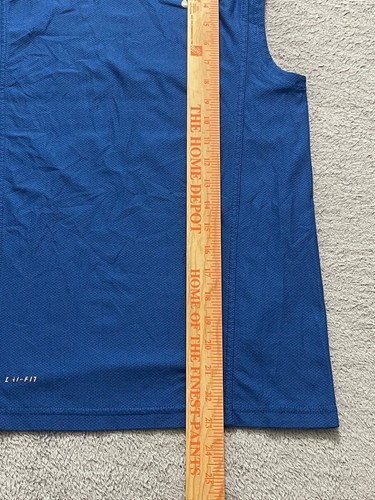 Nike Tank Boy's Size Medium Blue Swoosh Athletic Sleeveless Dri-Fit Shirt Youth - Picture 7 of 11