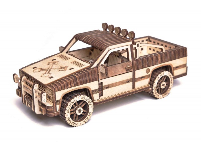 Wood Trick fuoristrada pick-up puzzle meccanico 3D