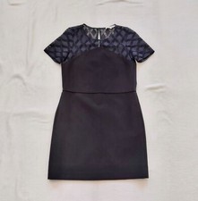 Maje NEW little black dress LBD Mini Short sleeves Pockets Party Size 2 UK 10