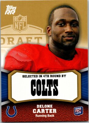 DELONE CARTER 2011 Topps Rising Rookies Gold RC #108  ($0.99 MAX SHIP)#