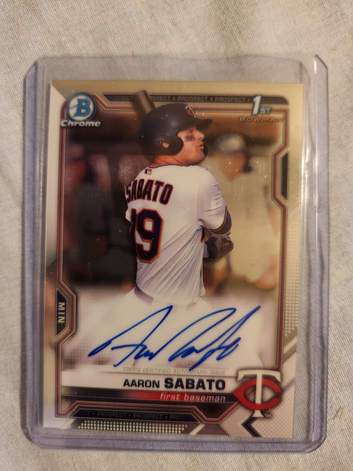 2021 Bowman - Chrome Prospects Autographs #CPA-AS Aaron Sabato