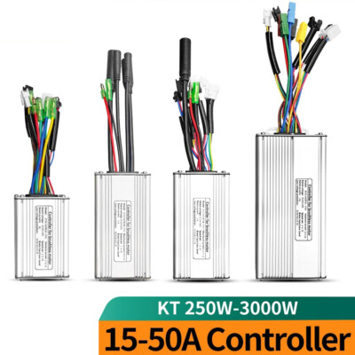 KT Controller 15A-50A 36/48V SM WP Plug Sine Wave Controller Electric Bike Sets