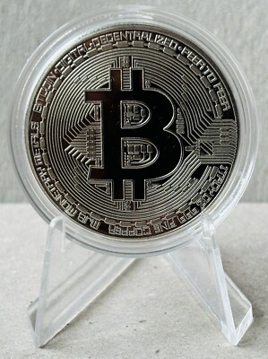 Bitcoin Btc '' Münze '' Sammlerstück Color Silber Crypto Criptovaluta Max Steiner