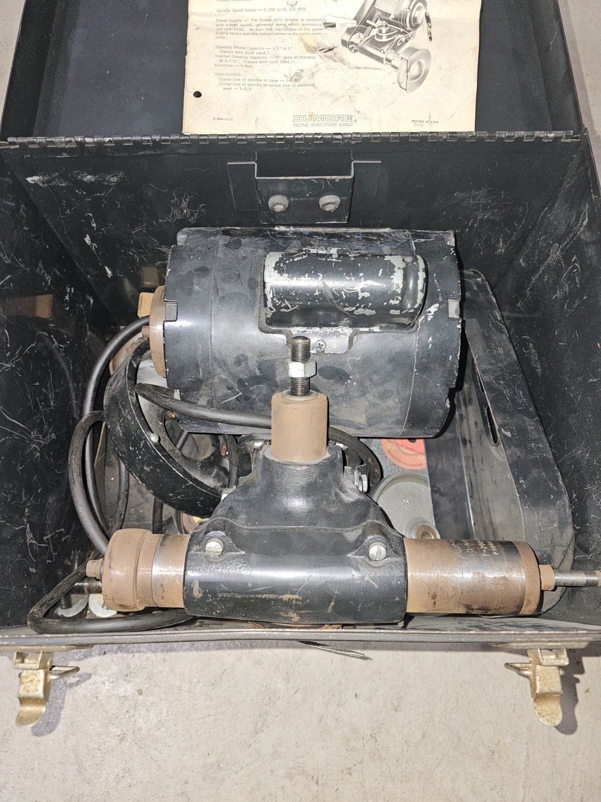 DUMORE 57021 Tool Post Grinder 1/2 HP + EXTRAS eBay