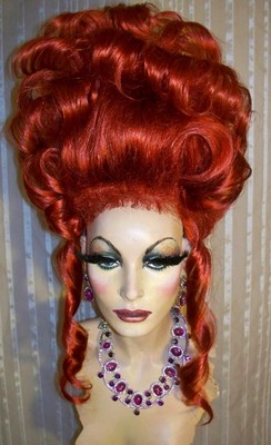 red wig updo