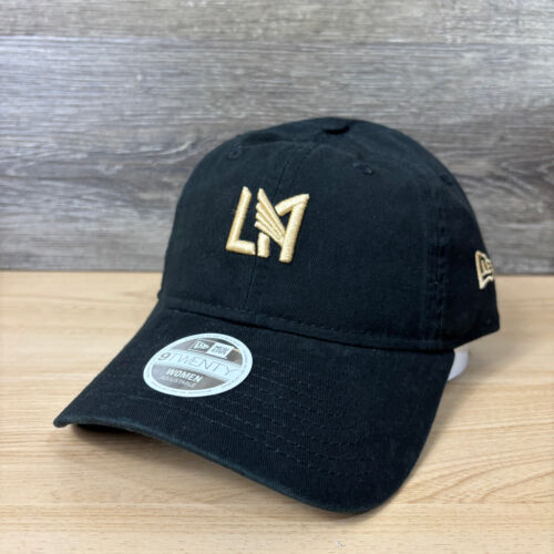 Los Angeles FC Hat Cap Strap Back Womens Black Futbol Soccer LAFC New Era NWOT