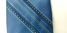 Fashion Collection Sears Necktie Tie Mens Blue White Striped EUC
